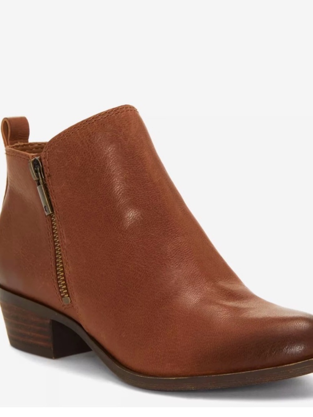 Lucky brand  Leather Ankle Boot with Side Zip